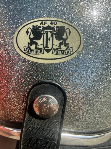 Vintage Arthur Fulmer AF40 Silver Metalflake Helmet Bubble Shield Size S