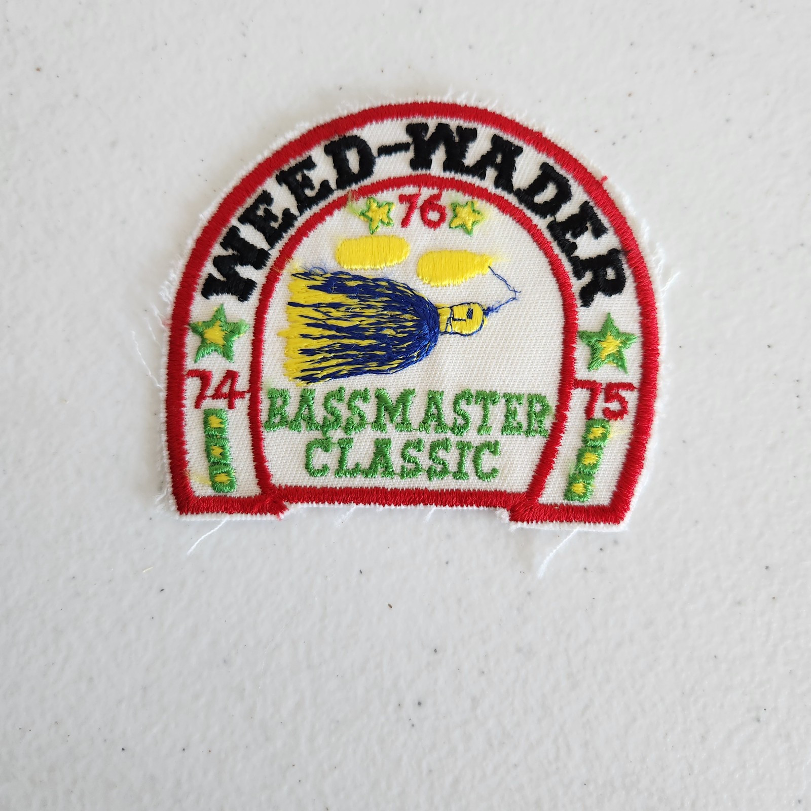 Fleck Weed Wader Bassmaster Classic Patch 1974 1975 1976 Fishing Lure Vintage