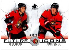 2020-21 UD SP Authentic Future Icons JOSH NORRIS TIM STUTZLE 137 91/199 Senators