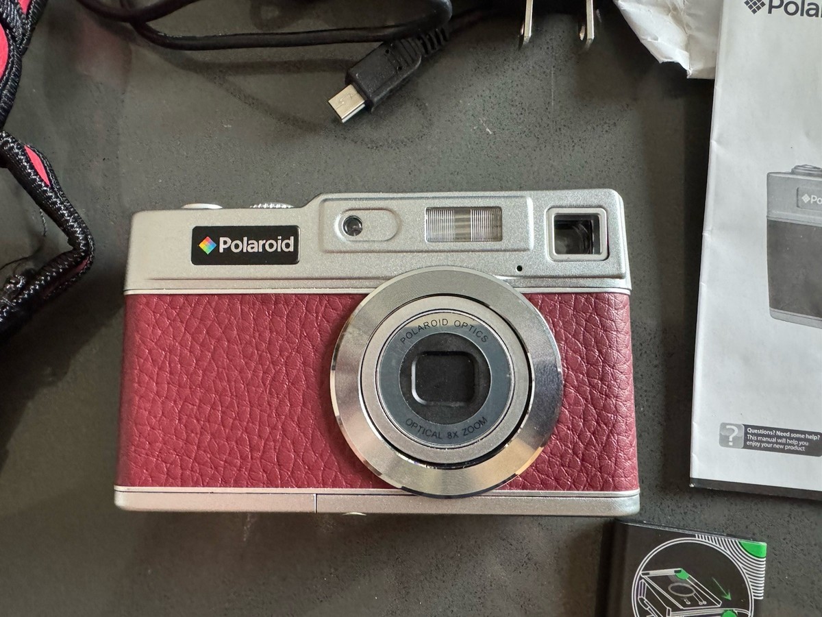 Tested Polaroid iE827 V2 Retro 18MP Digital Camera bat card cable