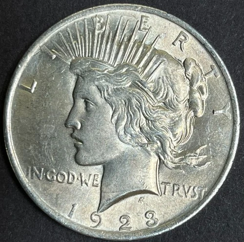 1923 High-Grade Peace Silver Dollar Choice MS/BU++