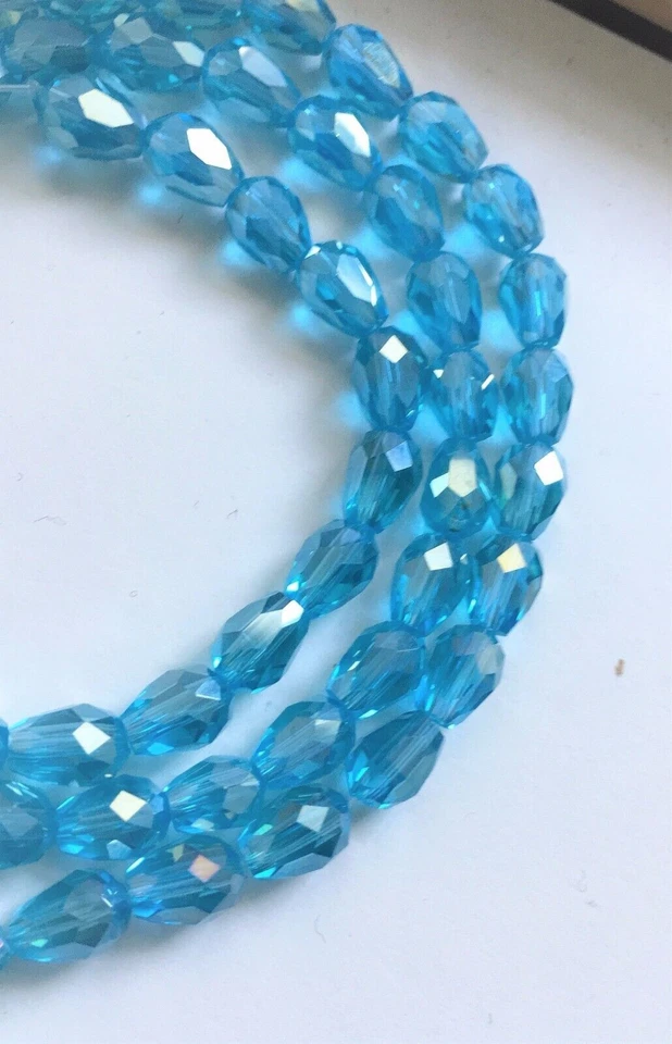 6mm/8mm Facettierte Kristall Glasperlen Tropfen DIY Schmuck Basteln - Bild 4 von 4