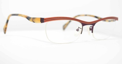 Face a Face Paris Brille Babel 1 9266 51-20 Orange Havana Weinrot Halbrand Optik
