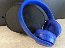 Beats by Dr. Dre SOLO 3 Wireless On-Ear Headphones A1796 Blue TESTED w/ Case