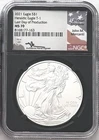 2021 SILVER EAGLE HERALDIC EAGLE TYPE 1 LAST DAY OF PRODUCTION NGC MS70 MERCANTI