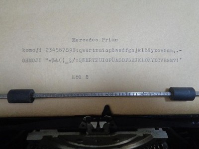 Mercedes Prima Typewriter with QWERTYZ Layout Working Used From