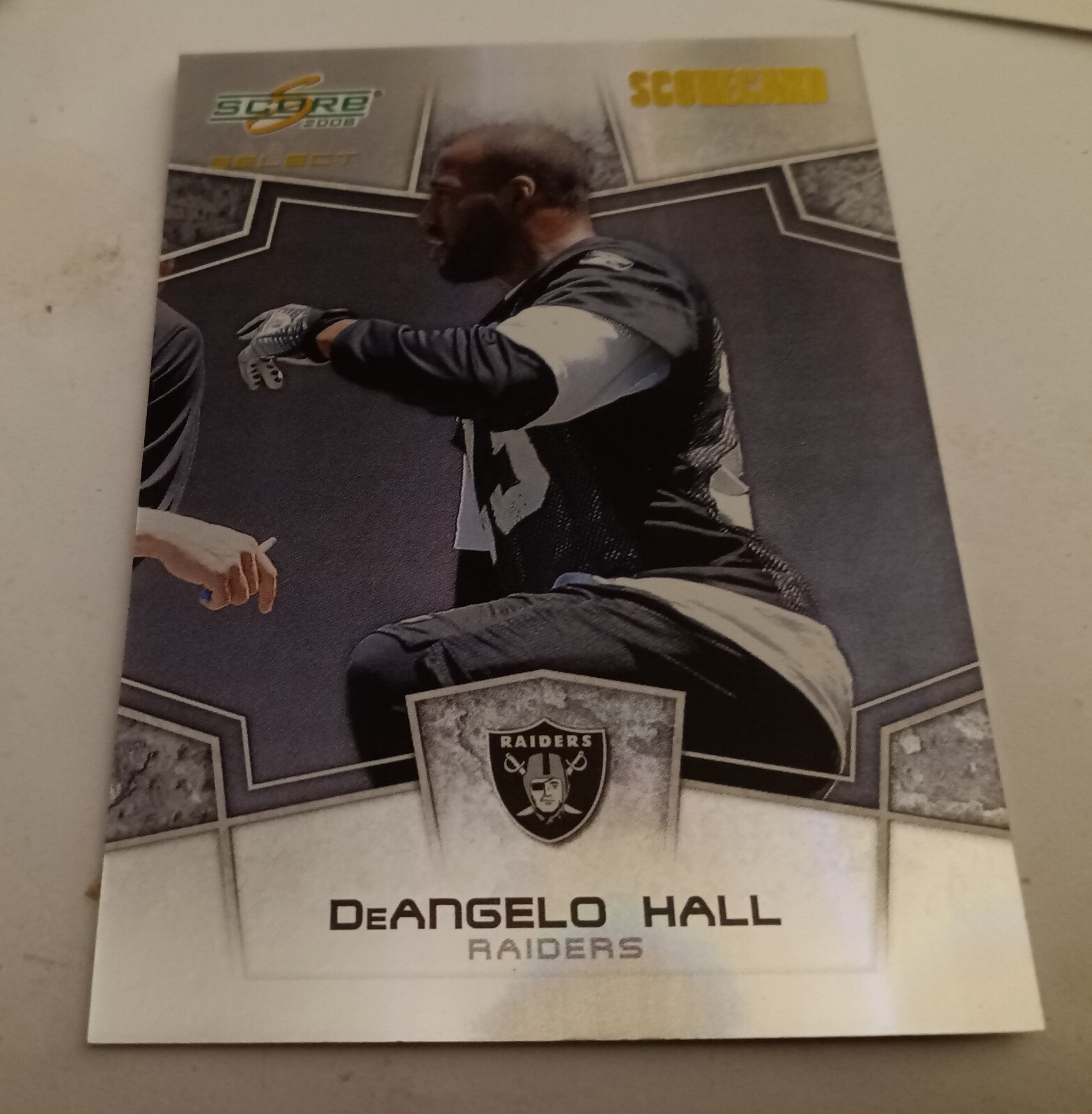 2008 DEANGELO HALL Score Select Scorecard #226 MINT (42/100) Oakland Raiders 