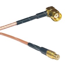 RG316 RP-SMA MALE ANGLE to MCX MALE RF Cable Rapid-SHIP LOT