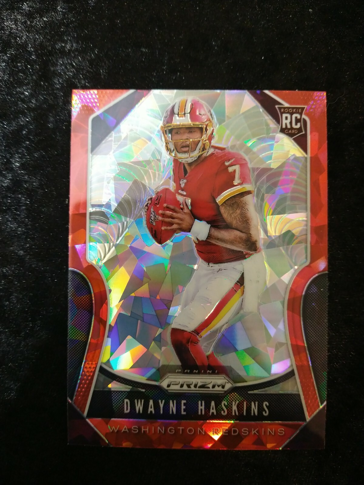 2019 Prizm Dwayne Haskins Red Ice Prizm Rookie Card RC #303 Redskins E547