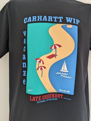 Mens Carhartt WIP Vacanze Short Sleeve T-Shirt Classic Crew Tee S-XXL RRP £45 - Picture 4 of 15