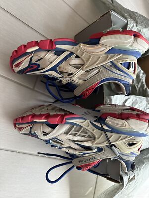 Balenciaga Track.2 Trainer Beige Blue Red [568615-W2GN2-8570] Size