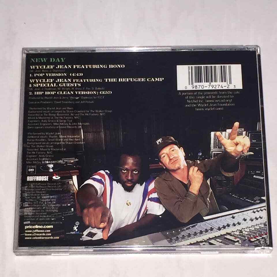 U2 Bono & Wyclef Jean 1999 New Day Taiwan 2 Track CD Single with