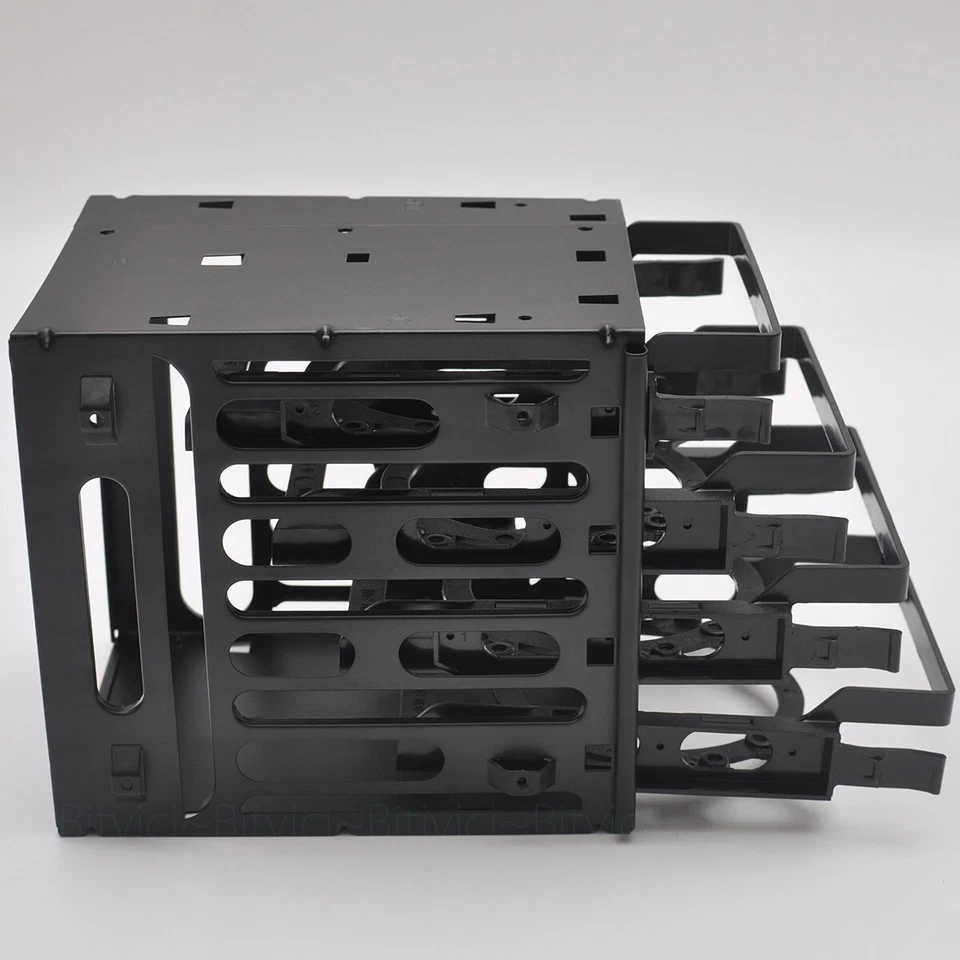 5.25" to 4x 3.5" SATA SAS Hard Drive HDD Cage Rack Tray Caddy CD-ROM Bay Slot - Image 4 of 4