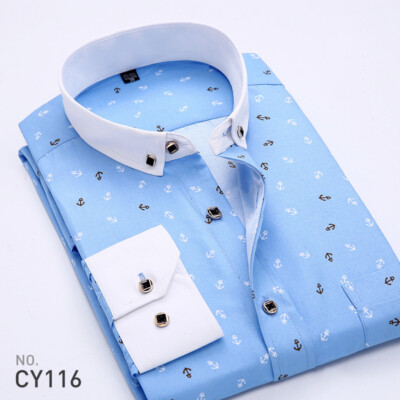 Mens Dress Shirts Clothes Long Sleeves Floral Formal Business Work Casual  Shirts | eBay
