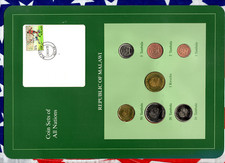 Coin Sets of All Nations Malawi 1995-1996 UNC 1 Kwacha 50,20 Tambala 1996 