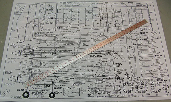 Model Airplane Plans (UC): Red Hot Angel 26" Sports Model for .19-.29 (Musciano) - Image 2 of 4
