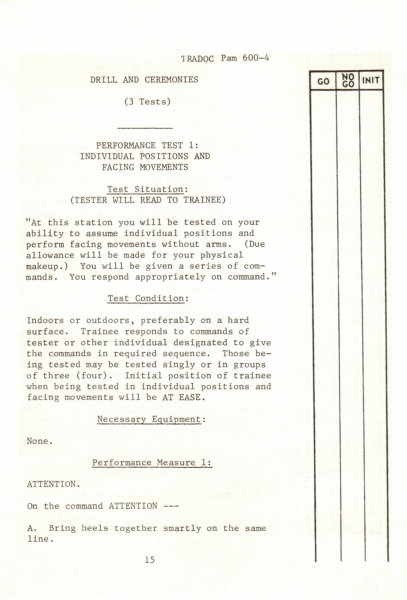 108 Page June 1973 BASIC TRAINING SOLDIER'S MANUAL ARMY TESTING