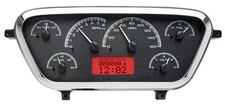Dakota Digital 53 54 55 Ford Pickup Truck Analog Gauges Black Red Vhx-53f-pu-k-r