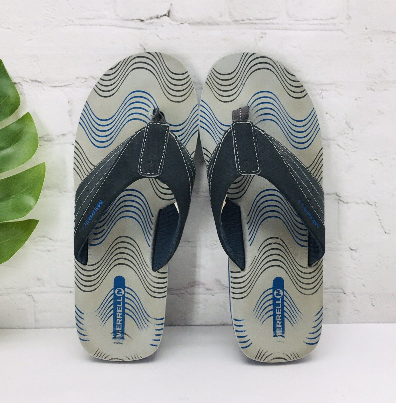 Merrell Breakwater sandali uomo taglia 10 infradito infradito blu