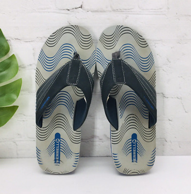 Merrell Breakwater Men's Sandals Size 10 Thong Slide Flip Flops Blue