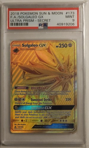 Solgaleo-GX graded PSA 9 for sale on eBay
