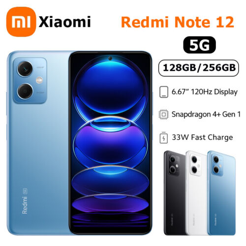 Xiaomi Redmi Note 12 5G Snapdragon 4 Gen 1 OctaCore 120Hz 128GB/256GB 33W Charge - Picture 1 of 27
