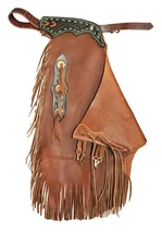 Custom Handmade Western Chinks Cowgirl Cowboy Show Rodeo Leather Horse Riding