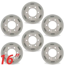 16" Set of 6 White Wheels for ISUZU NPR NPR-HD NQR 95-25 OEM Quality Steel Rim