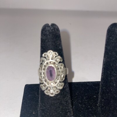 Sterling Silver 925 HAN Thai Oval Amethyst 1