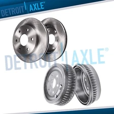 Front Disc Brake Rotors Rear Drums Kit for 1992-1999 Tahoe Yukon K1500 Suburban