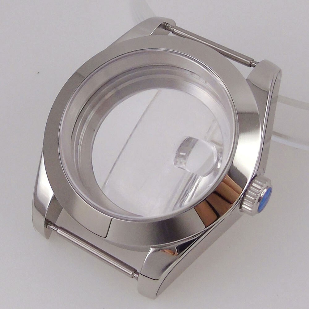 Mod 36mm 39mm Polished Sapphire Crystal Watch Cases For NH35