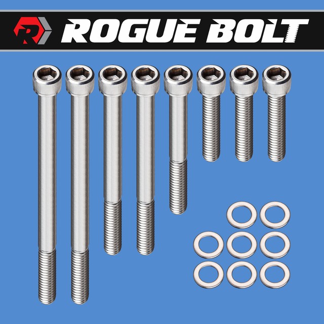 SBF WATER PUMP BOLTS DRIVER INLET STAINLESS KIT SMALL BLOCK FORD 289