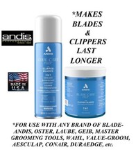ANDIS CLIPPER BLADE COOL CARE PLUS Cooling/Cleaning/Lube SPRAY WASH/DIP SET