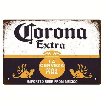 Corona EXTRA Cerveza Bier Beer Garage Hobby Keller Alu Schild  20x30cm Gewölbt