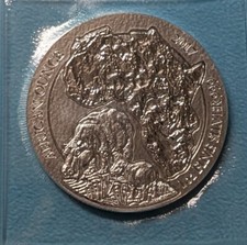 2017 Rwanda 1 oz  silver African Wildlife " Hippo" BU 999 - BH Mayer Mint 104.69 per troy oz