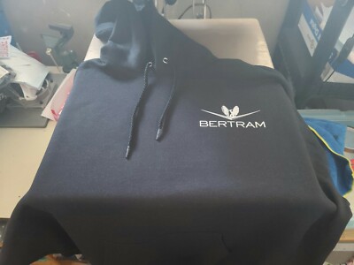 Bertram Yachts Black Hoodie Sweatshirt Screenprinted