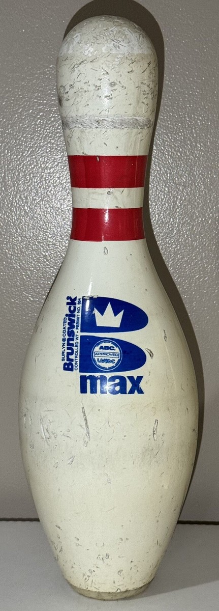 ボーリング ピン 木製 7本セット ABC Brunswick/Brunswick max/Final Ace JBC レトロ アンティーク 012302w/T23(130) Vintage Brunswick Max bowling pin ABC WIBC Approved Permit