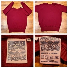 Jungmaven Hemp Organic Cotton Blend Sweatshirt Crew Neck USA Unisex Sz Small