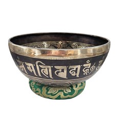 Bol chantant tibétain Bouddha varada mudra et la conque