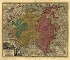 20" x 24" Map Of The Duchy Luxemburg