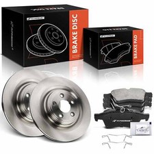 A-Premium Rear Disc Brake Rotors & Ceramic Brake Pad for Jaguar S-Type XF XJ