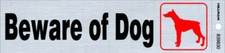 2 PK  Beware of Dog Sticker 2" x 8" Sign