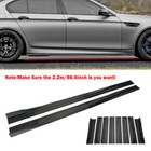For Hyundai Elantra 86.6" Side Skirt Extension Rocker Panel Splitter Gloss Black