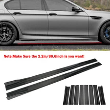 For Hyundai Elantra 86.6" Side Skirt Extension Rocker Panel Splitter Gloss Black