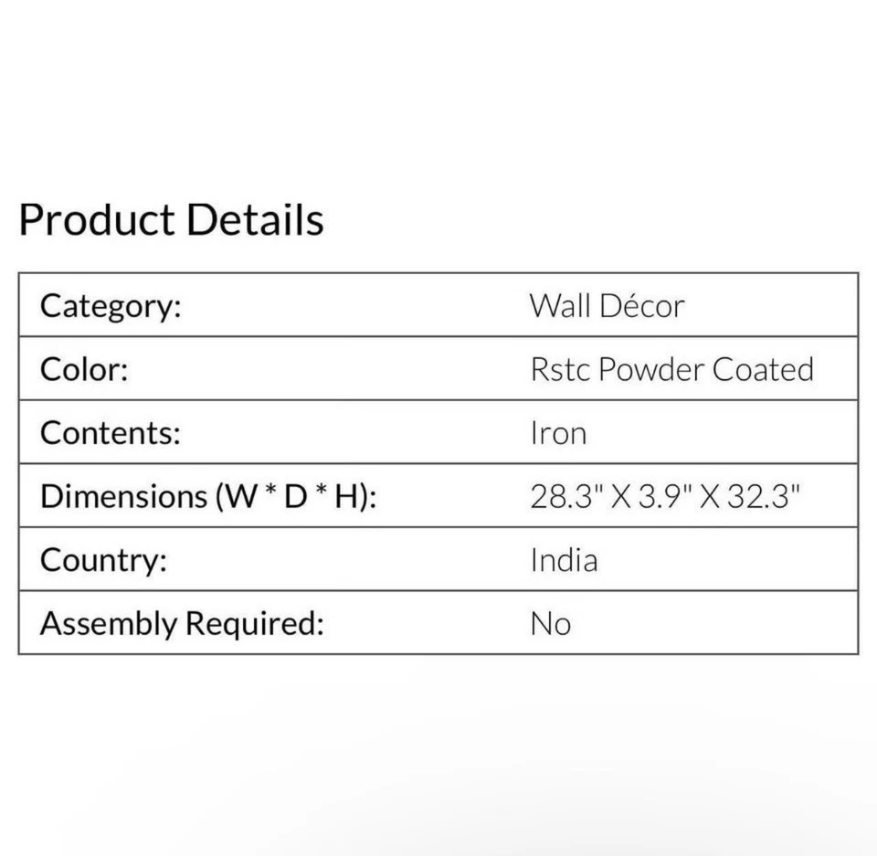 Safavieh Colección de Arte de Pared Ivy Vines Candelabro Aplique de Pared Hierro Rústico Foto 3 de 3