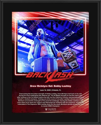 Drew McIntyre WWE 10.5'' x 13'' 2020 Backlash Sublimated Plaque
