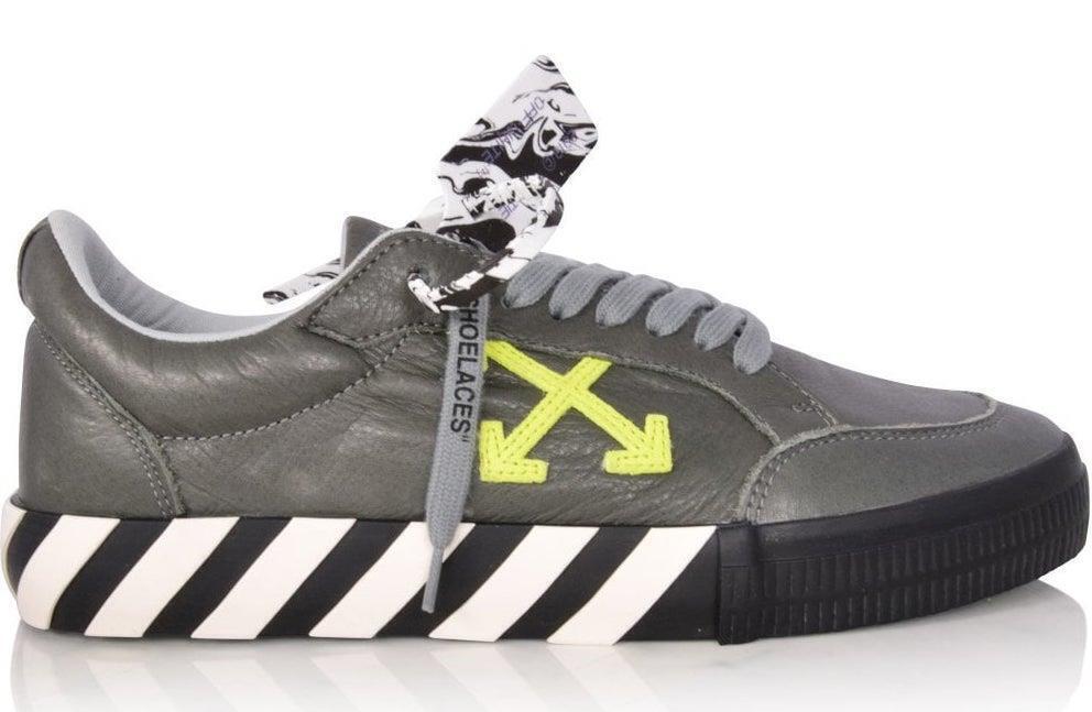 Off-White ℅ Virgil Abloh Vulcanized Trainers Grey Leather Sneakers