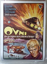 UFO ED BISHOP 1974 Spanish movie poster OVNI, LOS DIABLOS ROJOS...LINEN BACKED