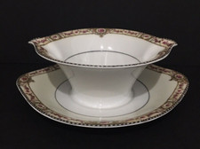Haviland Limoges Schleiger 344A Gravy Boat with Attached Underplate