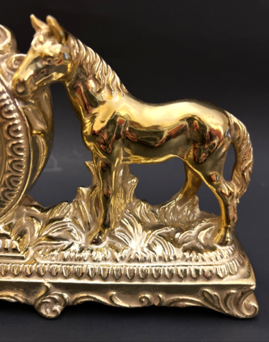 Vintage Gold Porcelain Horse Clock LANDEX ROYAL CRAFT with Alarm - Picture 3 of 11